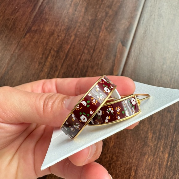 Madewell Cottage Floral Hoop Earrings - Picture 3 of 7